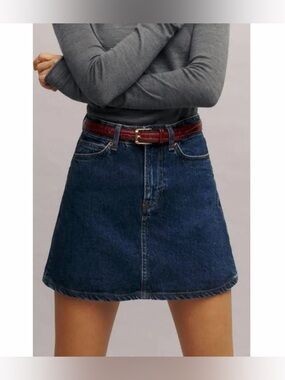 Reformation Women's Lydia High Waist Denim Miniskirt Size 26